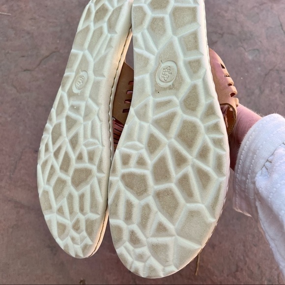 CLEARANCE BORN LEATHER CUTOUT COMFORT THONG SANDAL CORK SOLE SIZE 11 - Picture 4 of 7